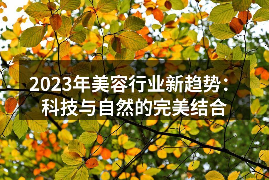 2023年美容行业新趋势：科技与自然的完
